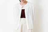 White shirt w/ floral embroidery