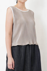 Brown metallic vest