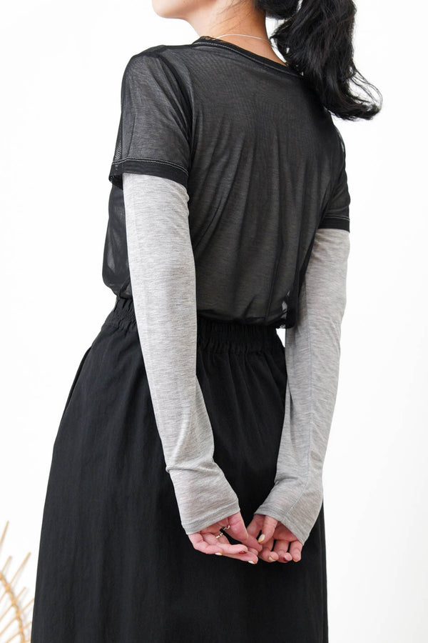 Black mesh Tee top or set