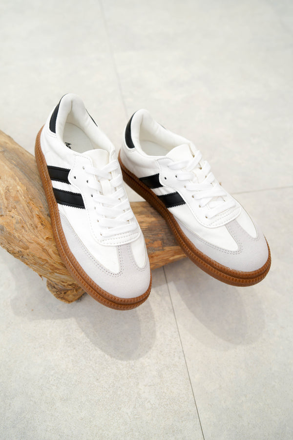 White vintage style sneakers