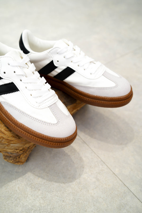 White vintage style sneakers