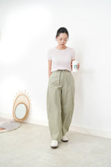 Pink summer knit top w/ contrast lining