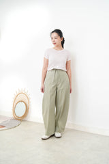Pink summer knit top w/ contrast lining