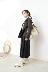 Canvas bag w/ bucket  details