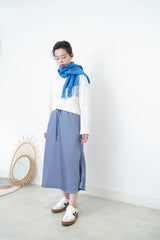 Blue color premium wool scarf