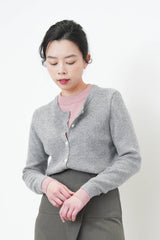 Grey double layering cardigan top