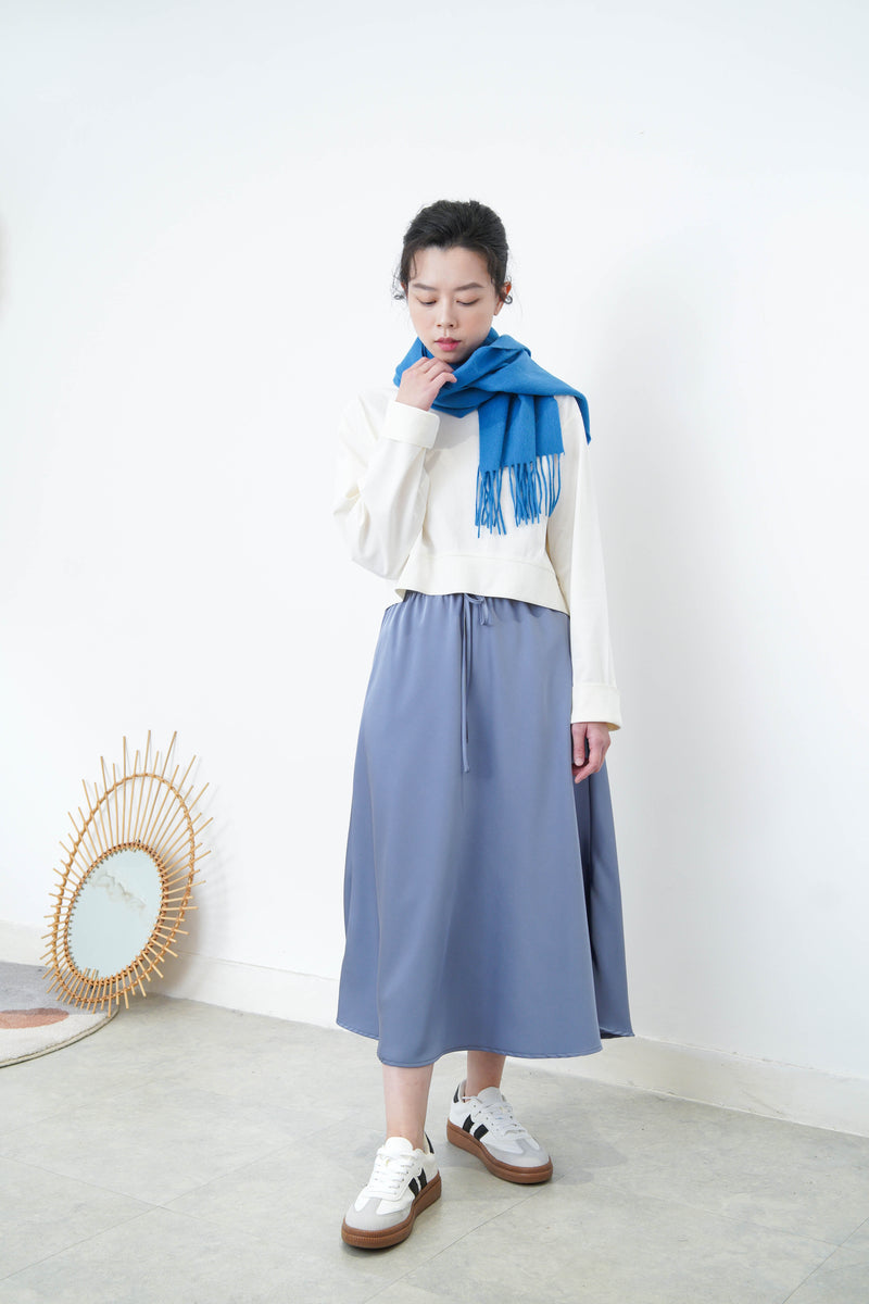 Blue color premium wool scarf