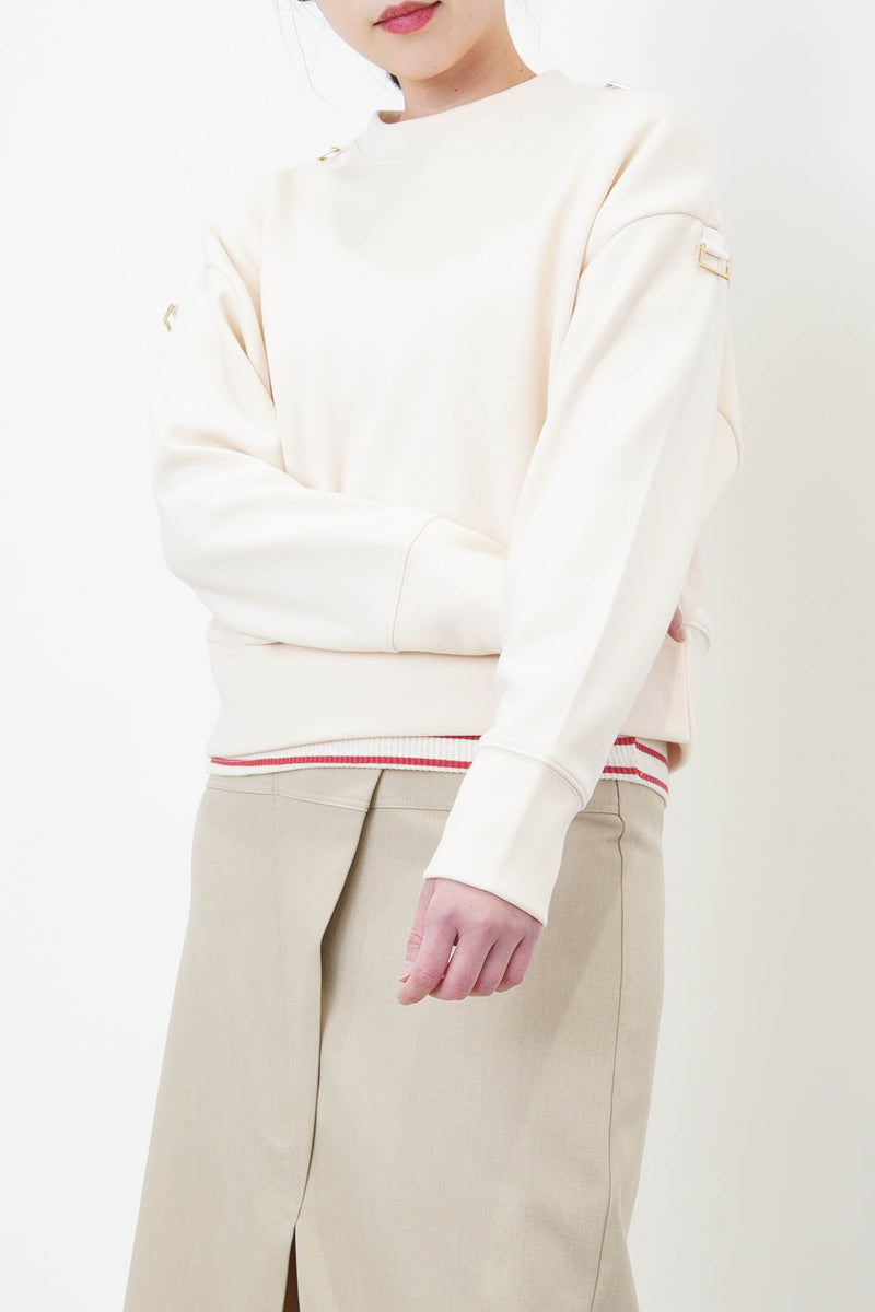 Ivory pullover in crop cut