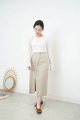 Ivory double layering 2in1 top