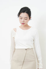 Ivory double layering 2in1 top