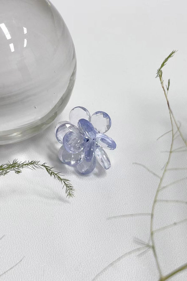 Blue flower earrings
