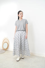 Blue checked skirt
