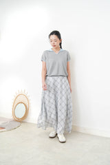 Blue checked skirt