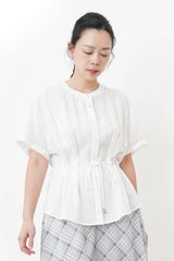 White shirt w/ waist string