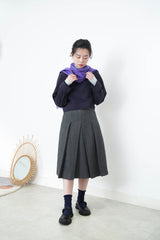 Purple color premium wool scarf