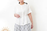 White shirt w/ waist string