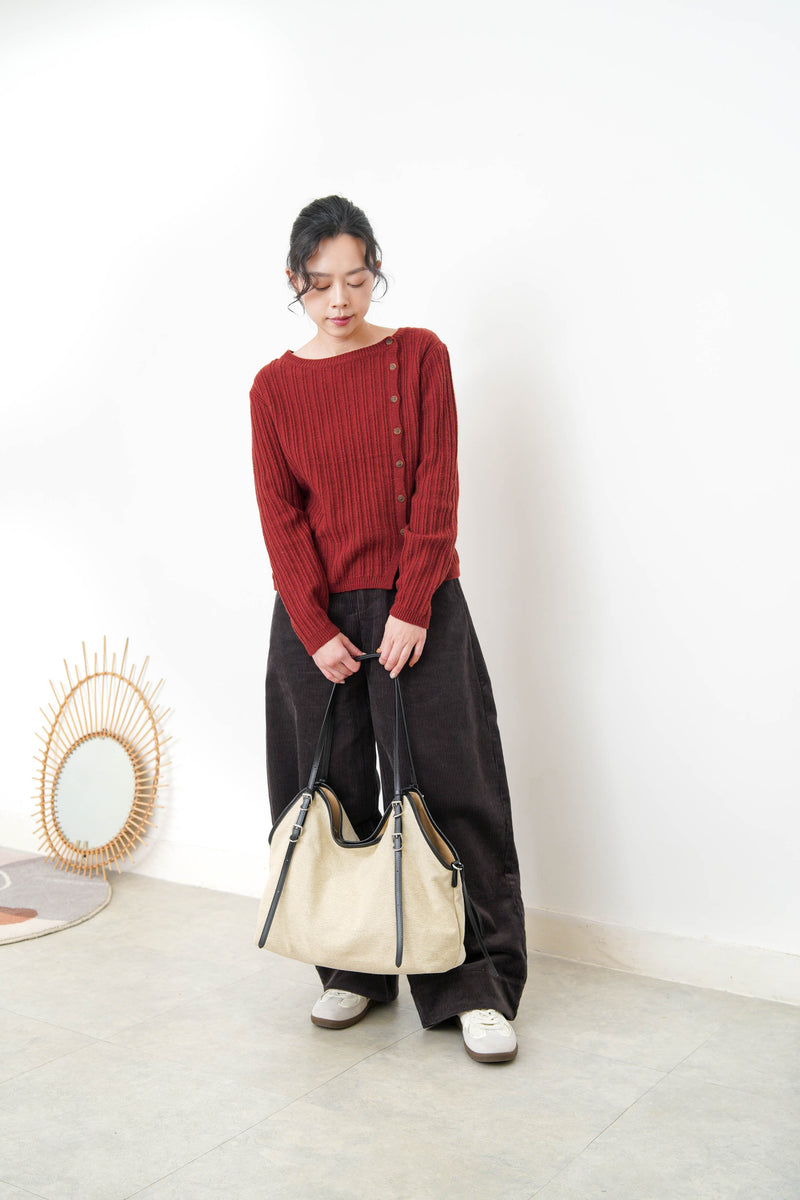 Canvas bag w/ bucket  details