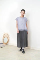 Light blue sheer double layer extra smooth ves