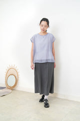Light blue sheer double layer extra smooth ves