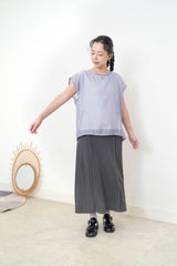 Light blue sheer double layer extra smooth ves