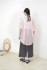 Pink soft shirt w/ embroidery ribbon