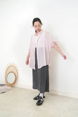 Pink soft shirt w/ embroidery ribbon