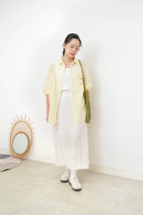 Lemon soft shirt w/ cute buttons