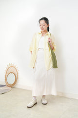 Lemon soft shirt w/ cute buttons