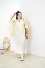 Lemon soft shirt w/ cute buttons