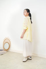 Lemon soft shirt w/ cute buttons