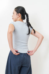 Baby blue minimal vest