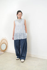 Grey high neck vest