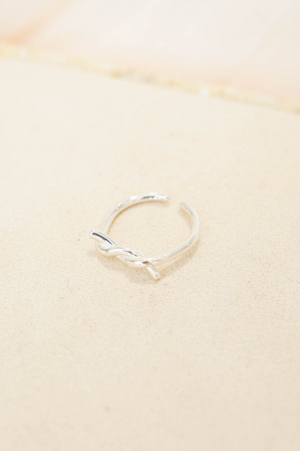 Silver knot ring