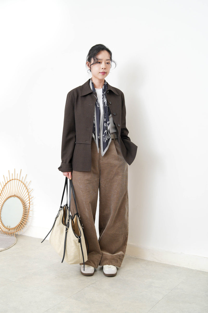 Canvas bag w/ bucket  details