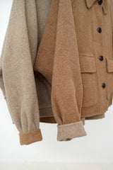 Caramel merino wool jacket in 2 ways