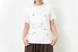 White detail embroidery Tee