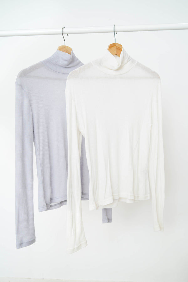 Stripes soft inner in loose turtle neck