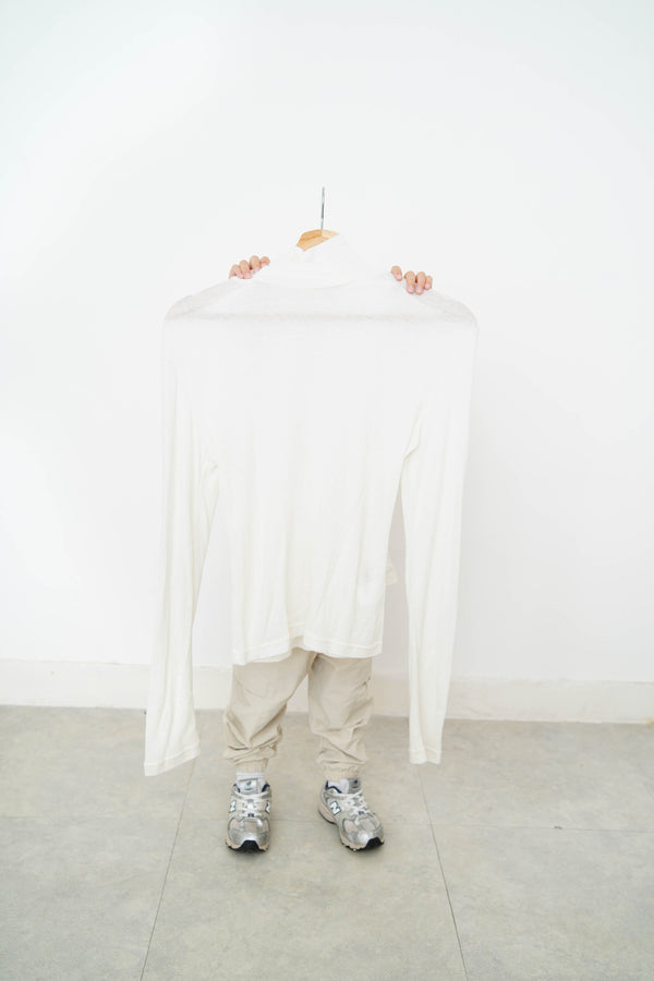 Stripes soft inner in loose turtle neck