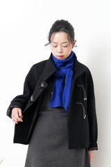 Charcoal waist strap cami dress w/ grey inner set