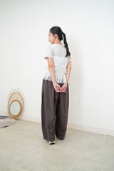 Detail ruffle mesh cami w/ ruffle tee in set