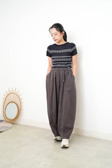 Navy pattern knit vest