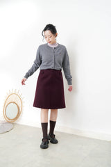 Grey soft cardigan w/ embroidery