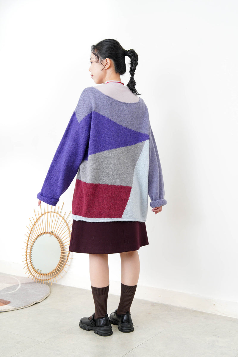 Burgundy A line cut wool skirt