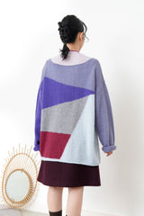 Purple palette sweater in loose cut