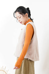 Fleece button vest