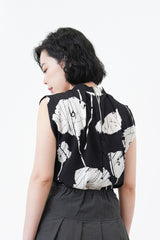 B&W floral pattern vest