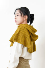 Mustard wool knit cape