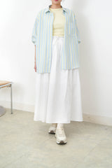 Contrast color stripy shirt