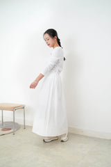 White red stitches button tee top