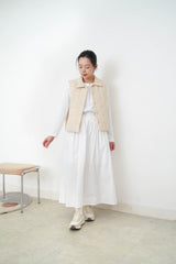 Cream padded vest jacket